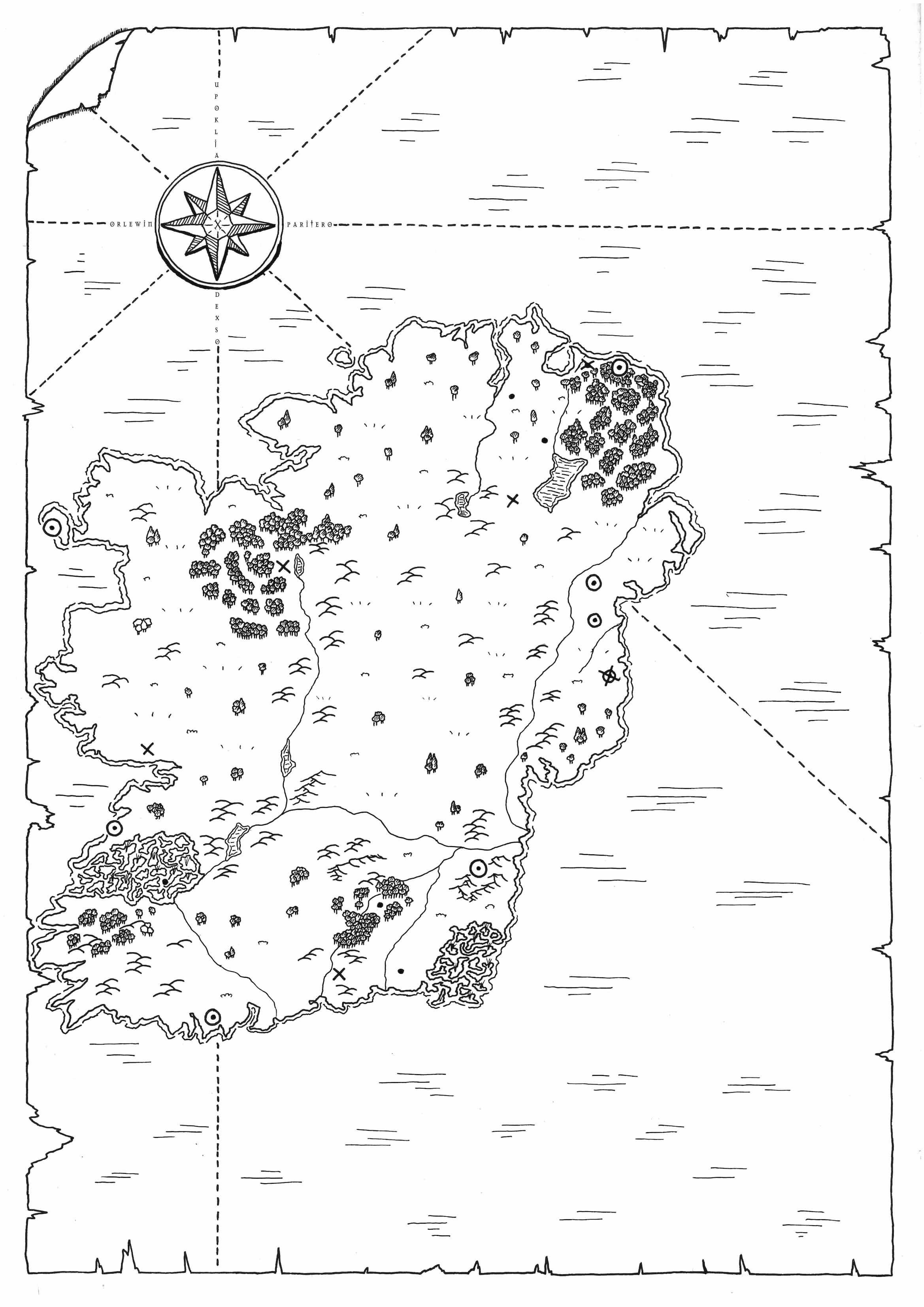 ERIU regional map for Protectors of Pretanni by Mike Mollman