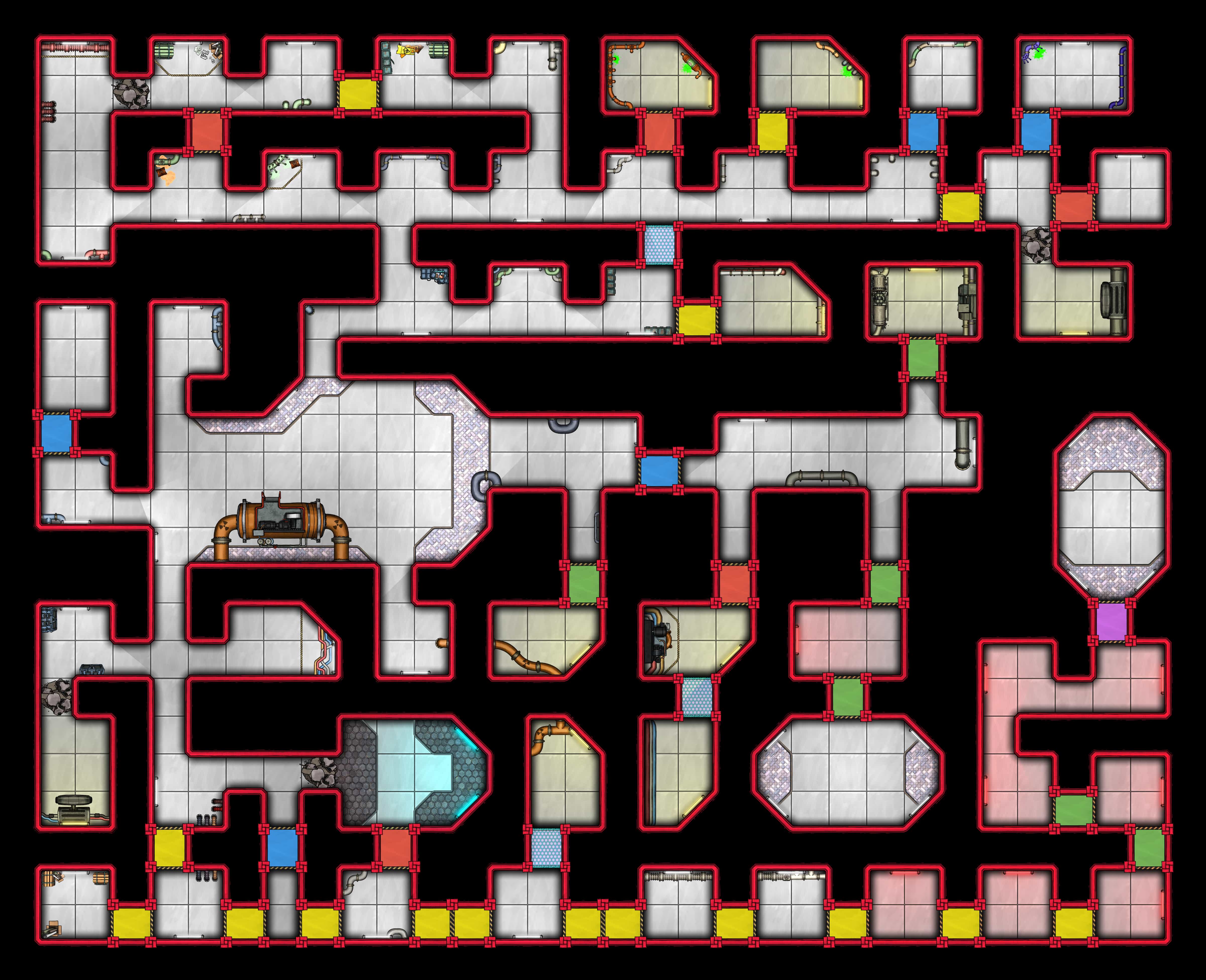 Time Fenix Reactor Pipeline - Industrial machinery and duct systems for tabletop RPG